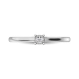 10K White Gold 1/3 Ct.Tw.Diamond Solitaire Engagement Ring