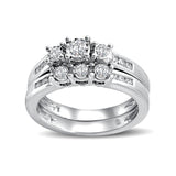 14K White Gold 1/2 Ct.Tw.Diamond Bridal Ring