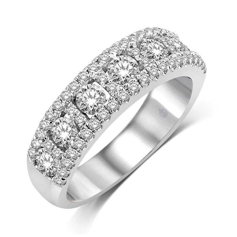 14K White Gold 1 1/5 Ct.Tw. Diamond Fashion Band