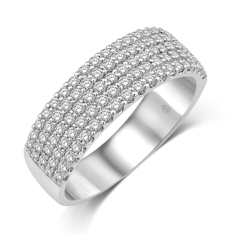 14K White Gold 1 Ct.Tw. Diamond Fashion Band