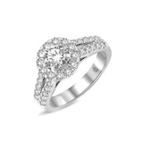 14K White Gold 1/2 Ct.Tw.Diamond Engagement Ring
