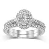 Lovecuts 14K White Gold 3/4 Ct.Tw.Diamond Bridal Ring