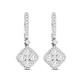 14K White Gold 1 1/4 Ct.Tw.Diamond Fashion Earrings