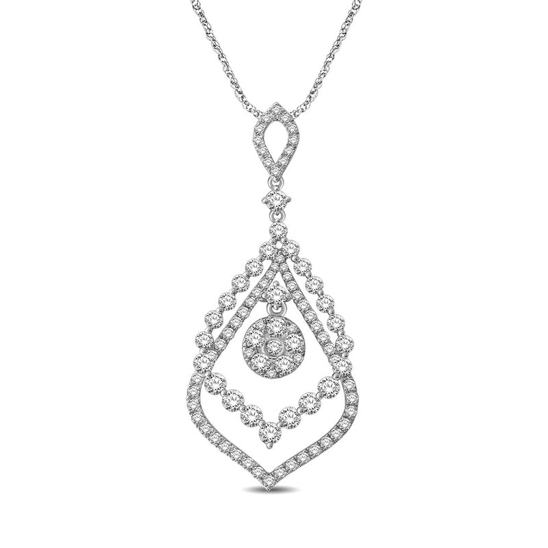 14K White Gold 1 3/4 Ct.Tw Diamond Fashion Pendant