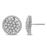 14K White Gold 1 5/8 Ct.Tw. Diamond Stud Earrings
