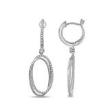 14K White Gold 1/3 Ct.Tw. Diamond Drop Earrings