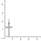 10K White Gold 1/20 Ct.Tw.Diamond Cross Pendant