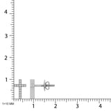 10K White Gold Diamond Accent Cross Earrings