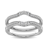 10K White Gold 1/3 Ct.Tw.Diamond Guard Ring