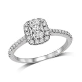 Lovecuts 14K White Gold 5/8 Ct.Tw.Diamond Engagement Ring