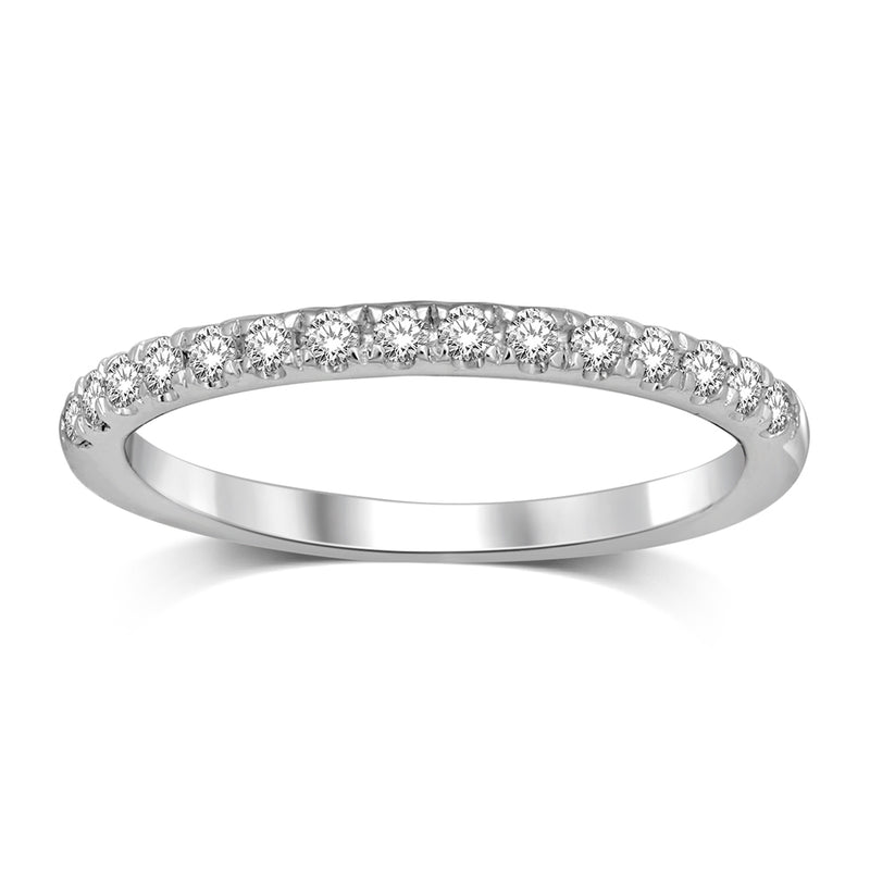 14K White Gold 1/4 Ct.Tw.Diamond Wedding Band