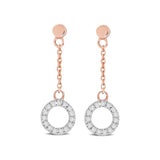 10K Rose Gold 1/20 Ct.Tw.Diamond Earrings