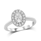 Lovecuts 14K White Gold 1/3 Ct.Tw.Diamond Engagement Ring