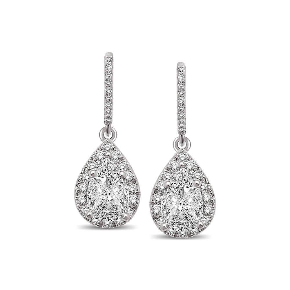 Lovecuts 14K White Gold 7/10 Ct.Tw.Diamond Fashion Earrings