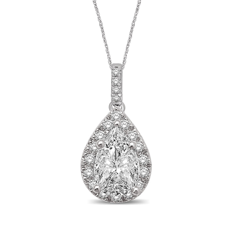 Lovecuts 14K White Gold 2/5 Ct.Tw.Diamond Fashion Pendant