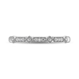 14K White Gold 1/20 Ct.Tw.Diamond Stackable Band