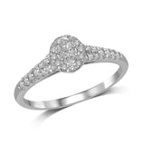 14K White Gold 1/2 Ct.Tw.Diamond Halo Engagement Ring