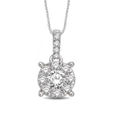 14K White Gold 1/3 Ctw Diamond Fashion Pendant