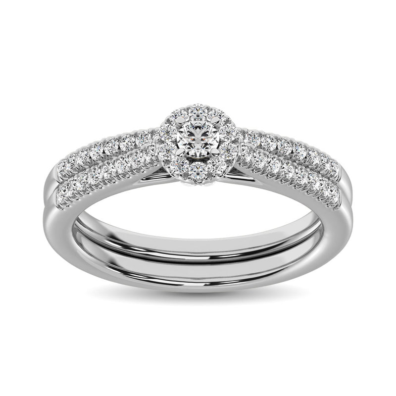 14K White Gold 2/5 Ctw Diamond Engagement Ring