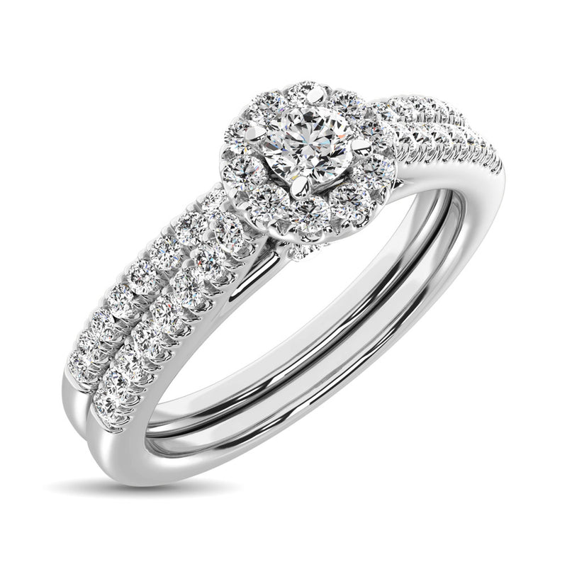 14K White Gold 2/5 Ctw Diamond Engagement Ring