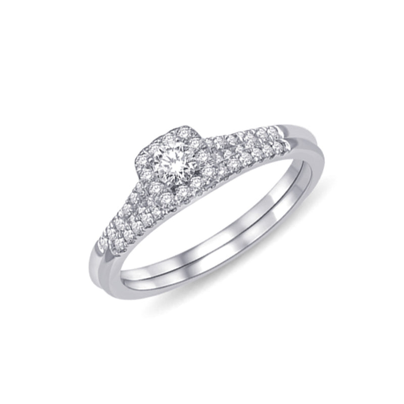 10K White Gold 2/5 Ctw Diamond Bridal Ring