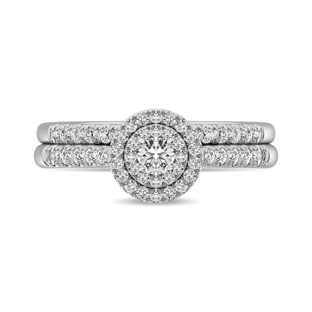 10K White Gold 2/5 Ctw Diamond Bridal Ring