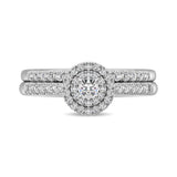 10K White Gold 2/5 Ctw Diamond Bridal Ring