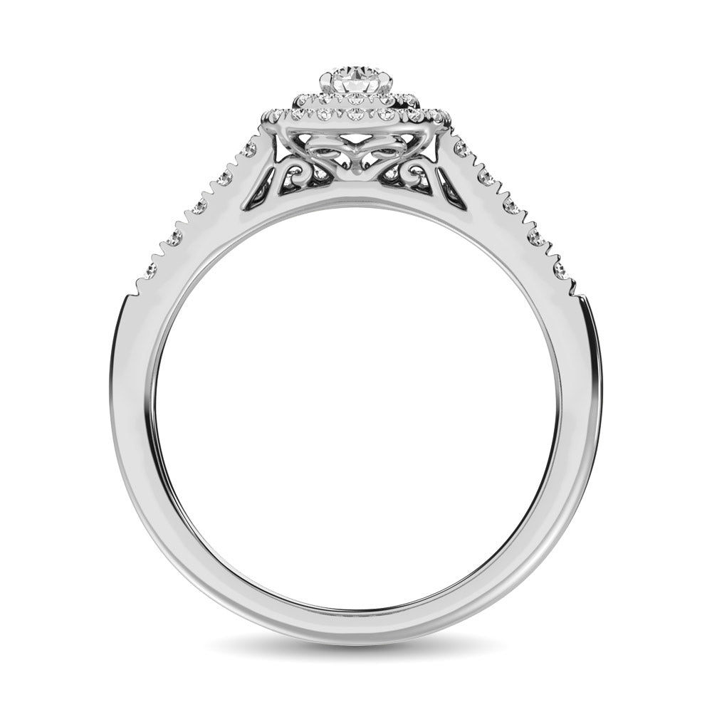 10K White Gold 2/5 Ctw Diamond Bridal Ring