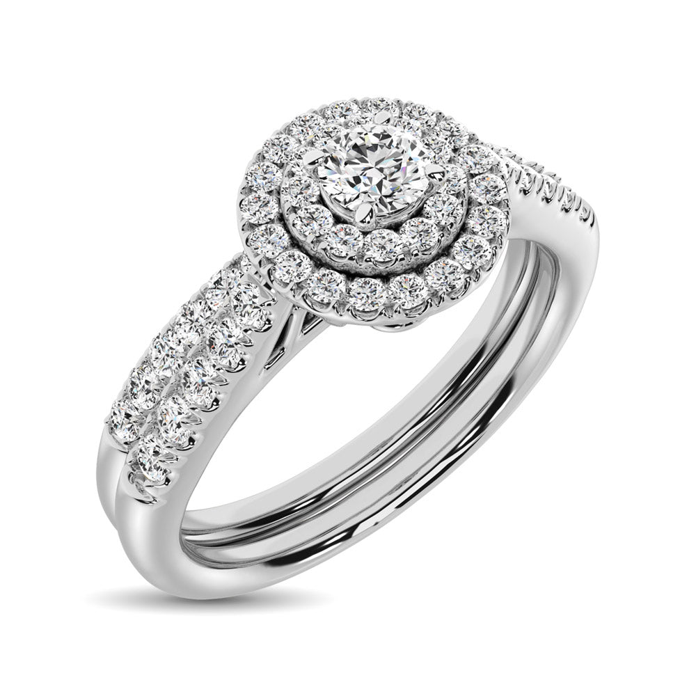 10K White Gold 2/5 Ctw Diamond Bridal Ring