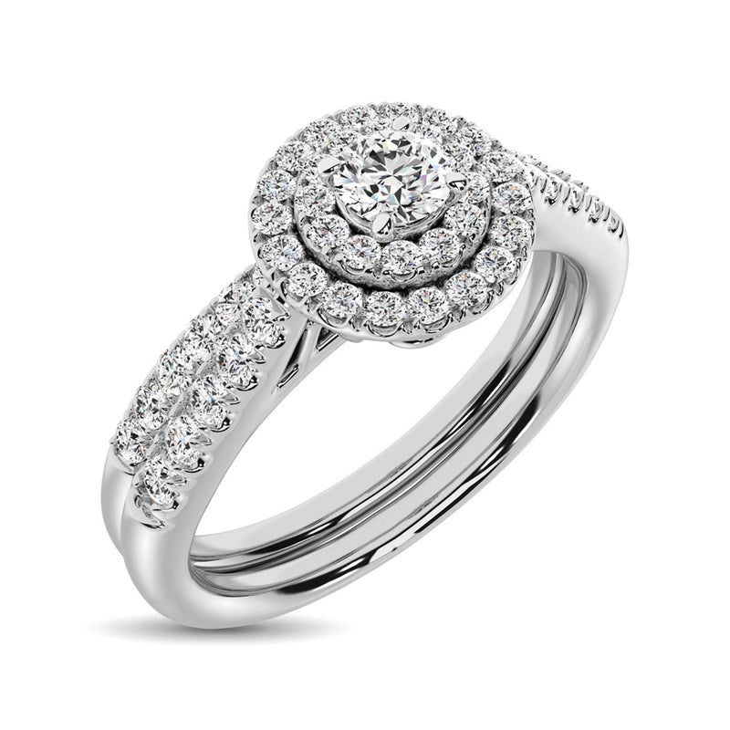 10K White Gold 2/5 Ctw Diamond Bridal Ring