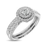 10K White Gold 2/5 Ctw Diamond Bridal Ring