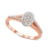 14K Two Tone Gold 1/4 Ct.Tw. Diamond Engagement Ring