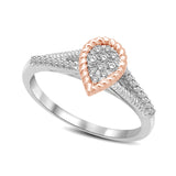 14K Two Tone Gold 1/5 Ct.Tw. Diamond Engagement Ring