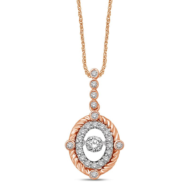 10K Rose Gold 2/5 Ctw Diamond Fashion Pendant