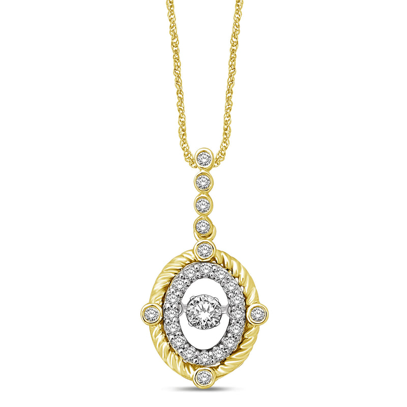 10K Yellow Gold 2/5 Ctw Diamond Fashion Pendant