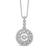10K White Gold 1/2 Ctw Diamond Fashion Pendant