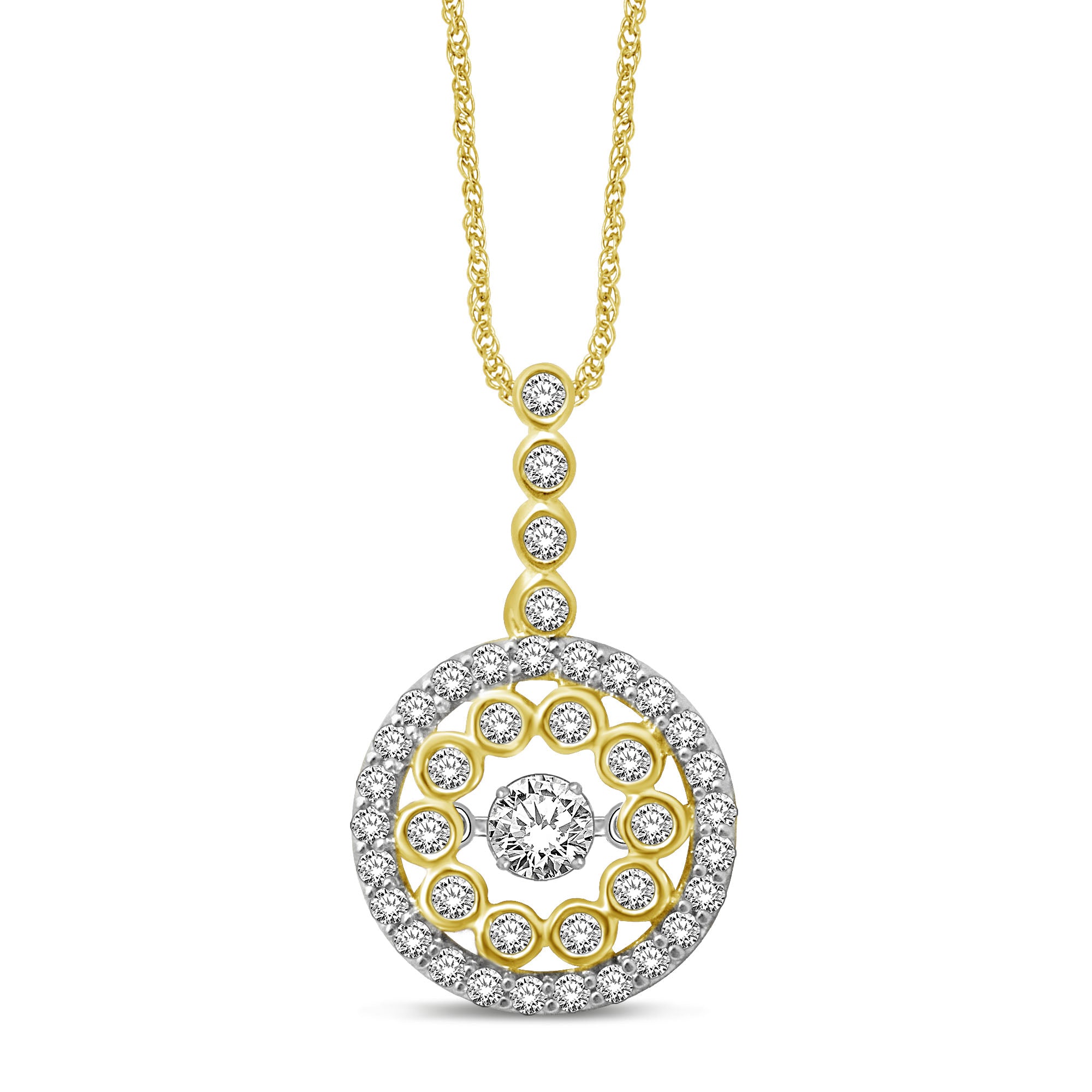 10K Yellow Gold 1/2 Ctw Diamond Fashion Pendant