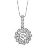 10K White Gold 2/5 Ctw Diamond Fashion Pendant