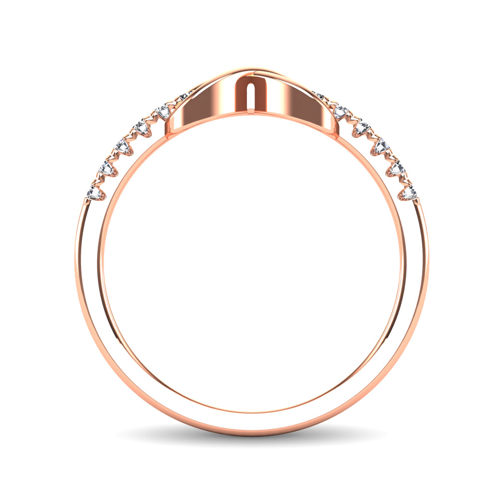 10K Rose Gold 1/4 Ctw Diamond Infinity Ring