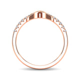 10K Rose Gold 1/4 Ctw Diamond Infinity Ring