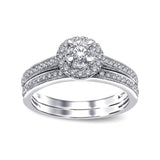 10K White Gold 1/2 Ctw Diamond Bridal Ring
