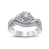 10K White Gold 1/2 Ctw Diamond Bridal Ring