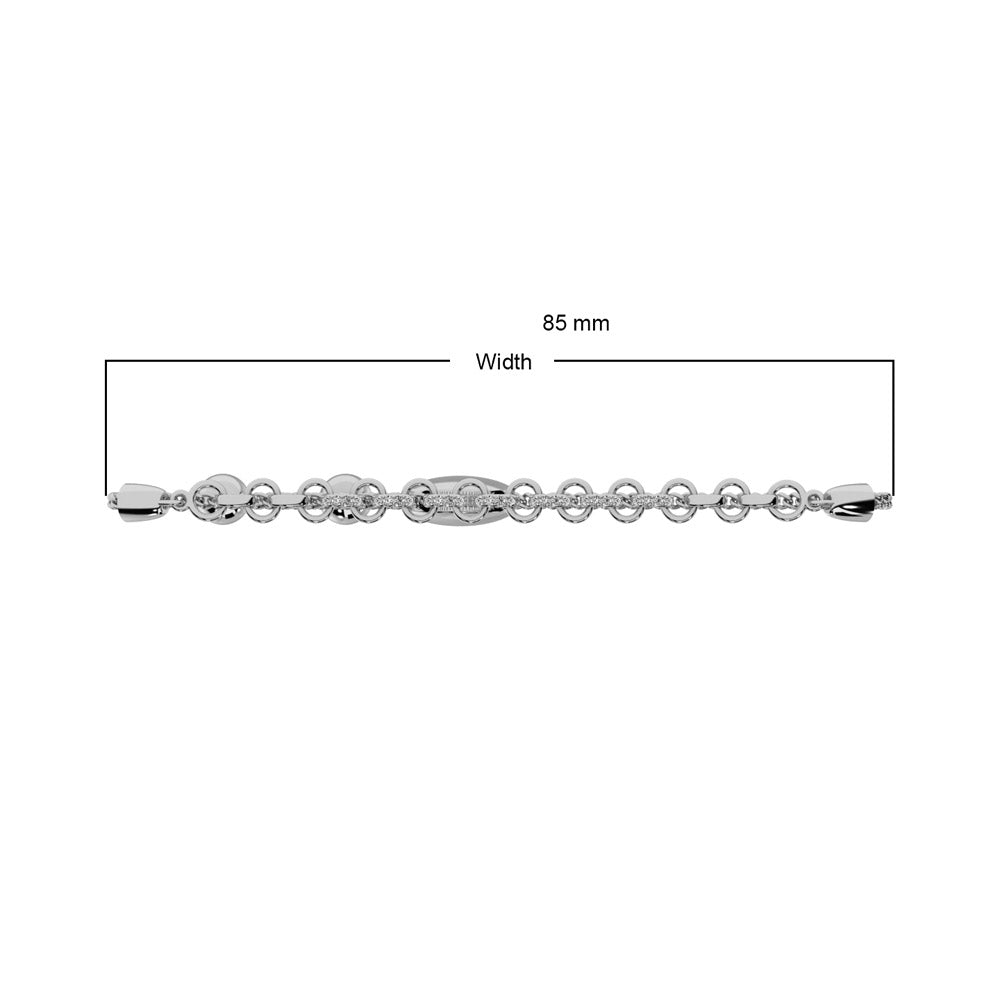 Sterling Silver Diamond Accent Bolo Bracelet