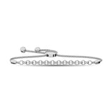 Sterling Silver Diamond Accent Bolo Bracelet
