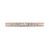 14K Rose Gold Diamond 1/4 Ct.Tw. 9 Stone Anniversary Band