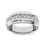 10K White Gold 1/2 Ct.Tw. Diamond Satin Finish Mens Band