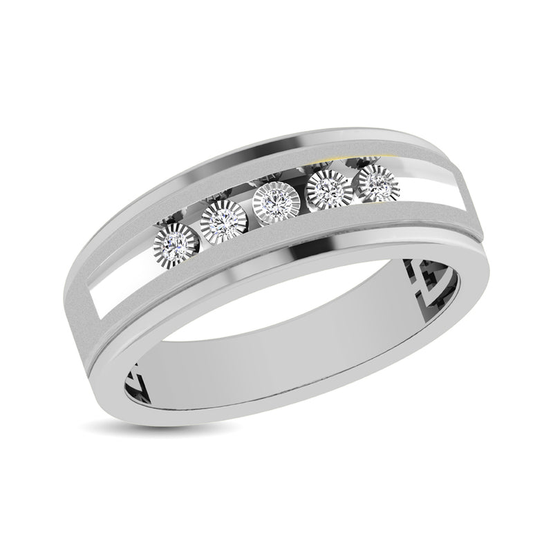Diamond 1/6 Ctw 5 Stone Mens Band