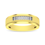 10K Yellow Gold Diamond 1/10 Ctw Mens Ring
