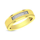 10K Yellow Gold Diamond 1/10 Ctw Mens Ring