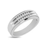 10K White Gold Diamond 1/10 Ctw Mens Ring